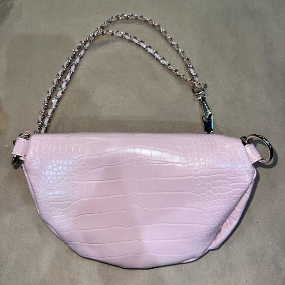 Steve Madden Women Blush Ida Icy Zip Closure Small Embossed Belt Bag - Picture 9 of 14